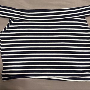 Striped Black and White Women's Top